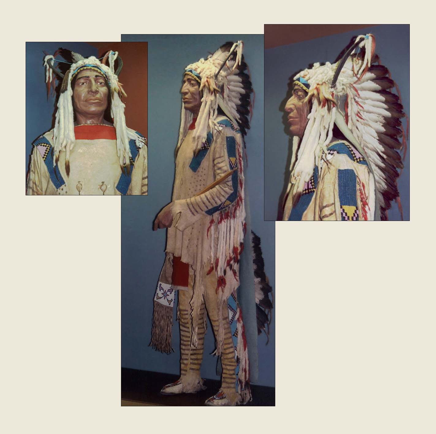 Walla-Walla bonnet on the Smithsonian mannequin